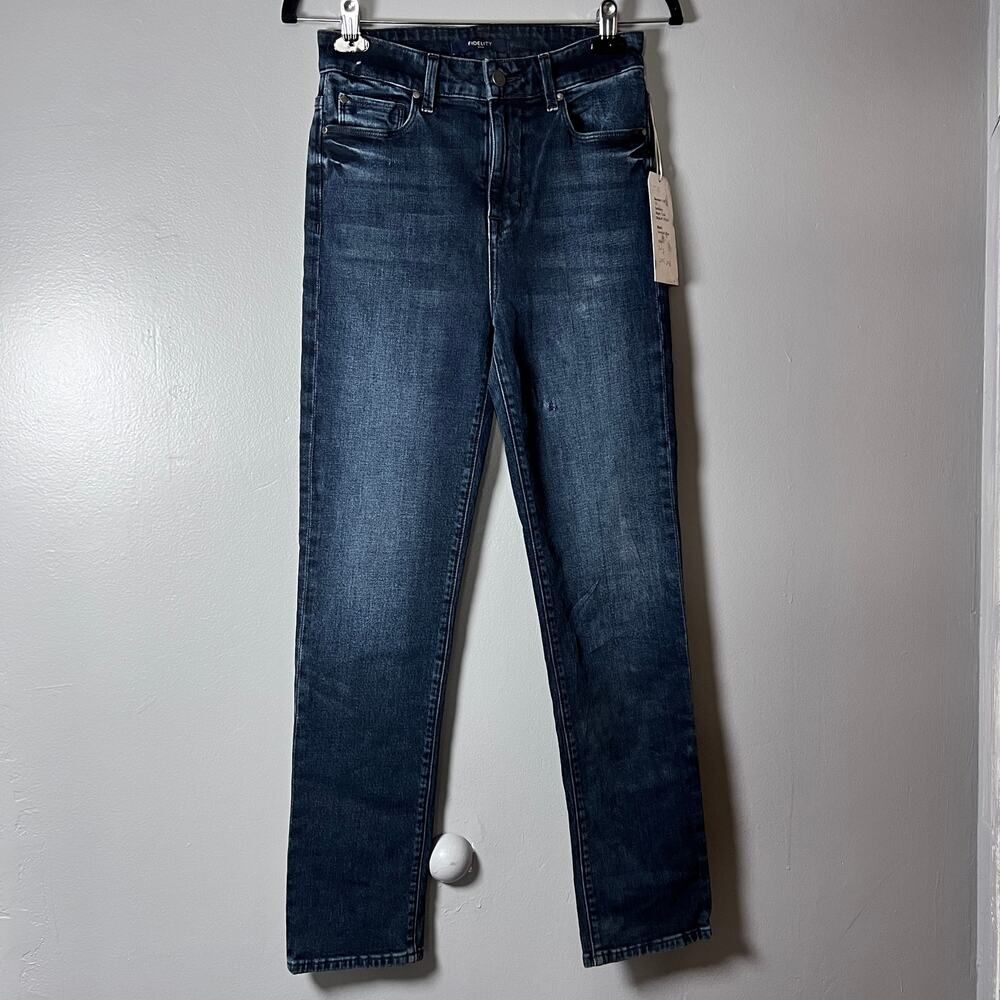 Fidelity Denim Jeans Women’s Size 26 Blue Slim Straight FLAWS: SAMPLE/ Holes
